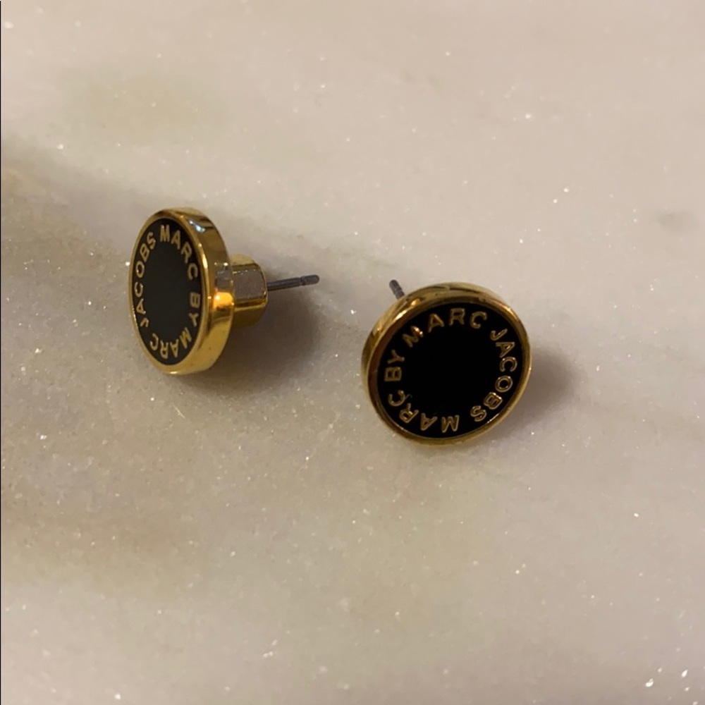 Marc Jacobs Enamel Logo Stud Earrings